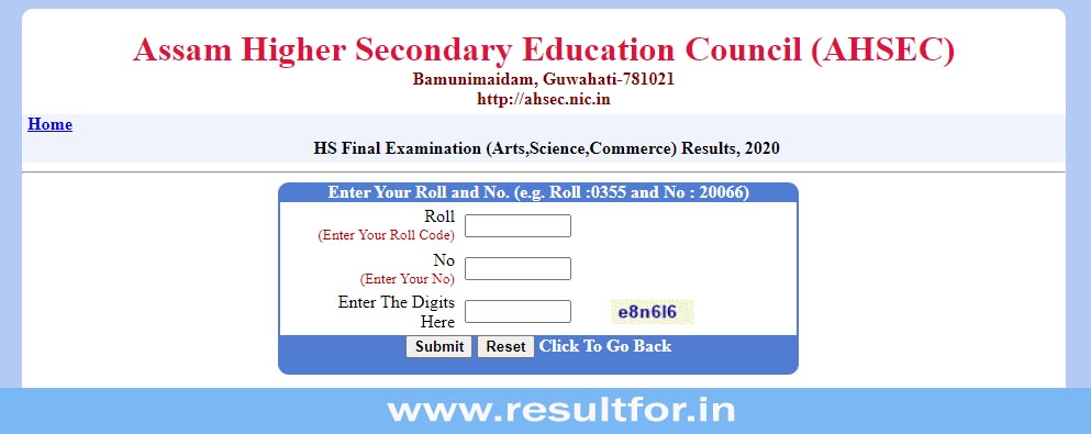 AHSEC 12th Result Out Date Assam HS Result 2022 Link