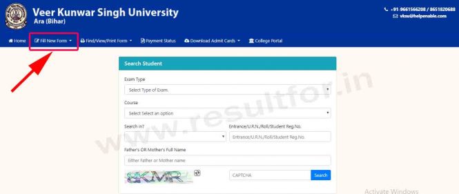 Vksu Part Exam Form Fill Date Apply Link