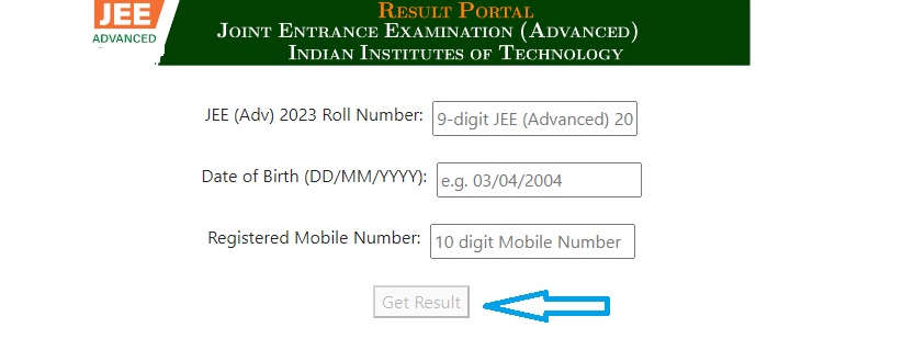 JEE Advanced Result 2023 Declared Direct Result Link यह