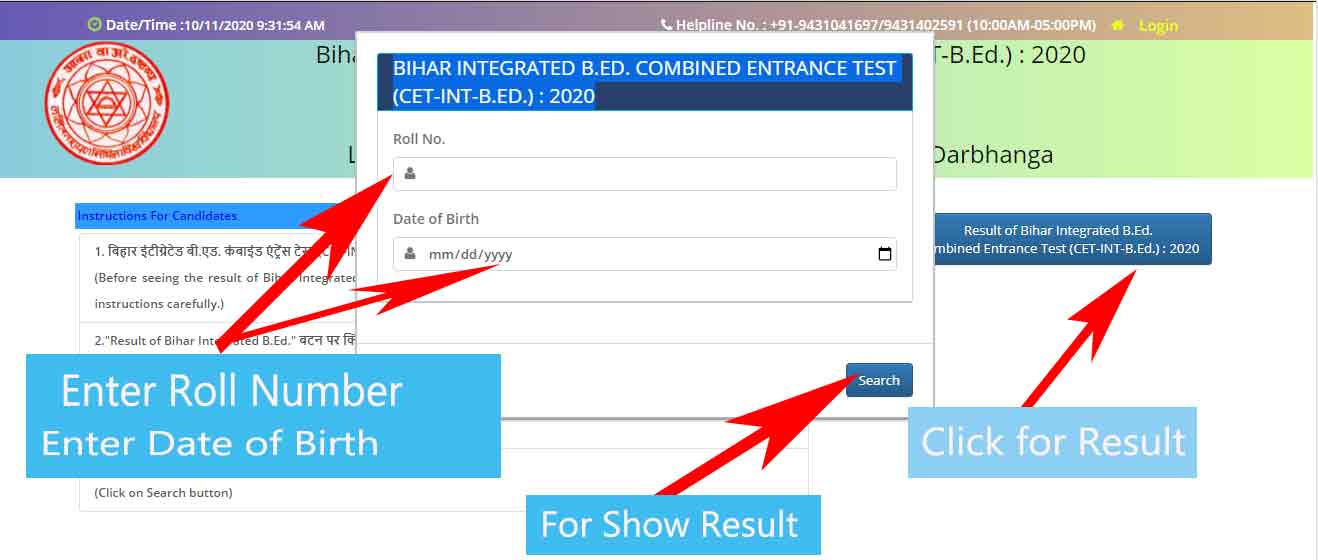 bihar bed cet 4 year result out 