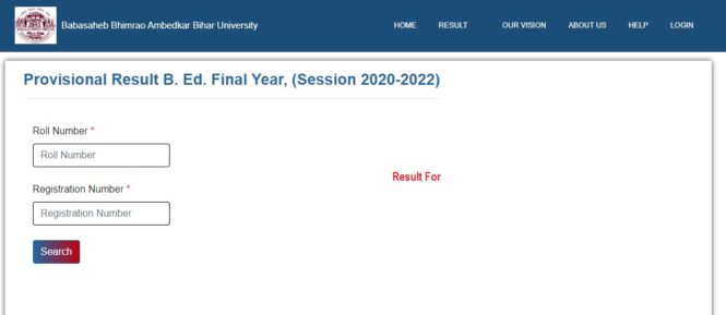 BRABU B.Ed Final Year Result 2020-22 Declared - Result Link