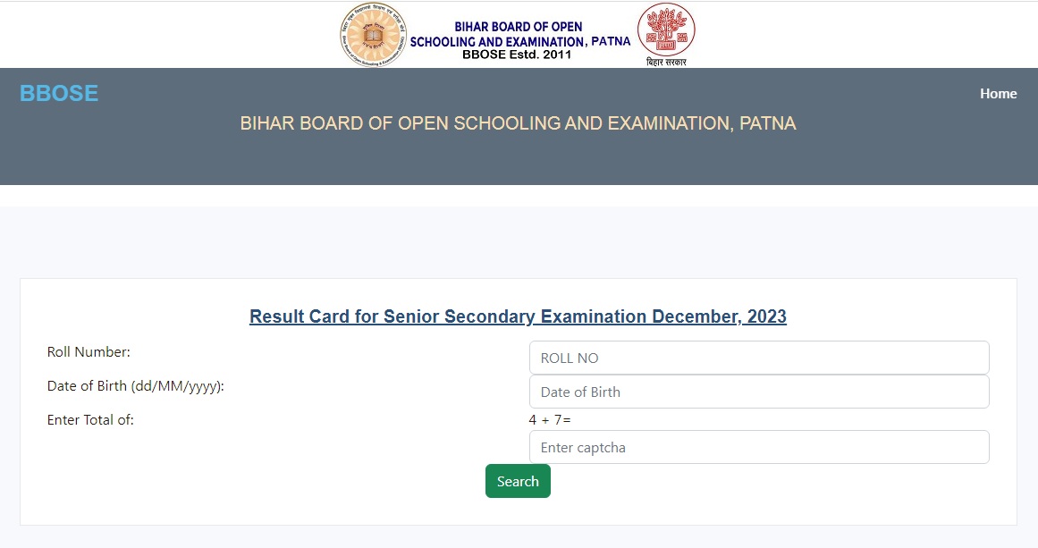 Bbose 12th Result 2024 December 2022 Exam Result For 12th 4827