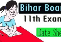 Bihar Board Exam Date Sheet 11th