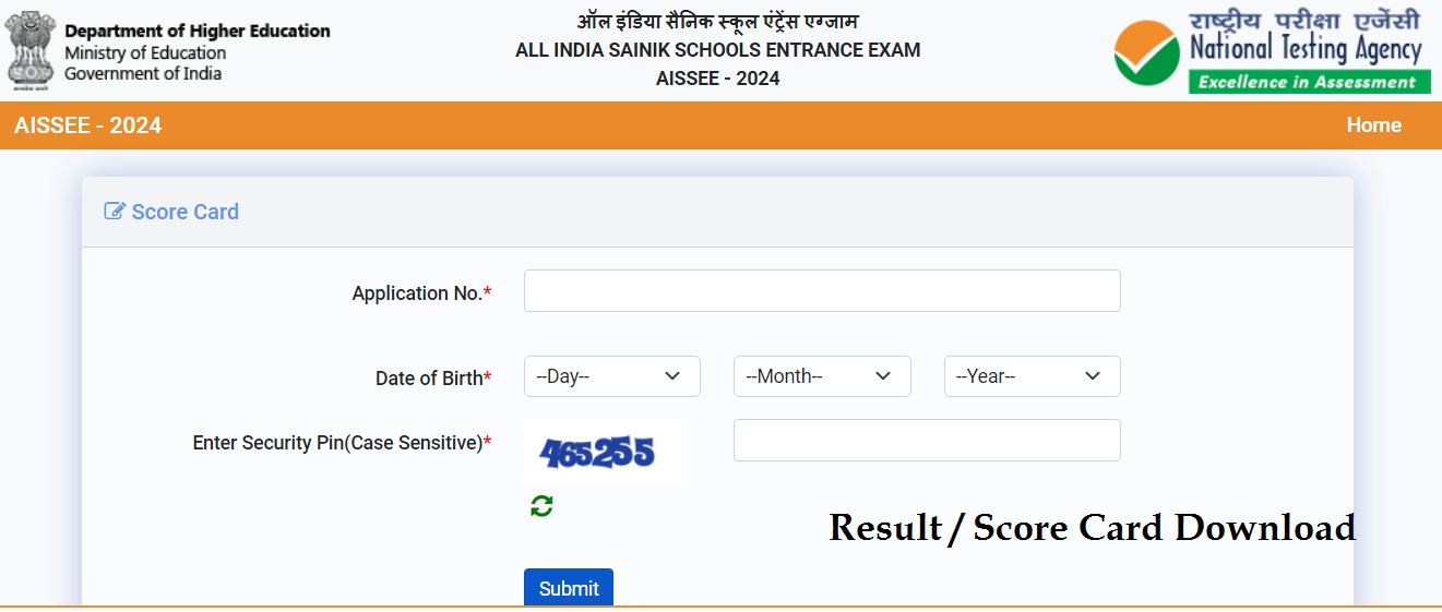 Sainik School Admission Test Result 2024 Out Live Now