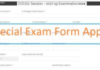 bihar deled special exam form apply